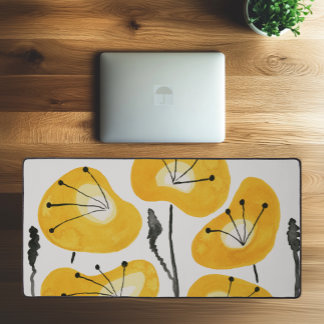 Aquarelle moderne Poppies Jaunes Style tendance