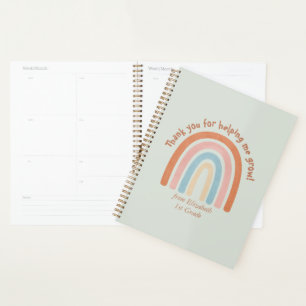 Aquarelle moderne Rainbow Teacher Merci