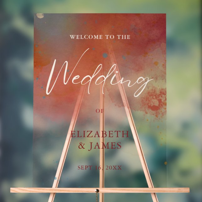 Aquarelle moderne Terracotta Boho Mariage Bienvenu (Neutre)