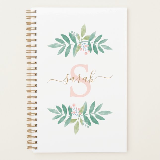 Aquarelle Monogramme floral (Devant)