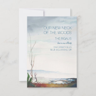 Aquarelle Montagnes d'automne Moving Faire-part