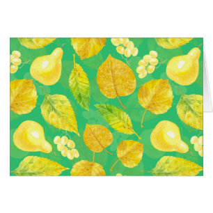 Aquarelle motif d'automne