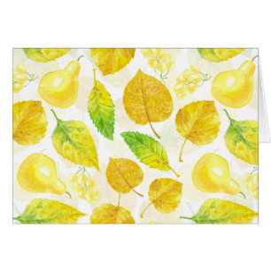 Aquarelle motif d'automne