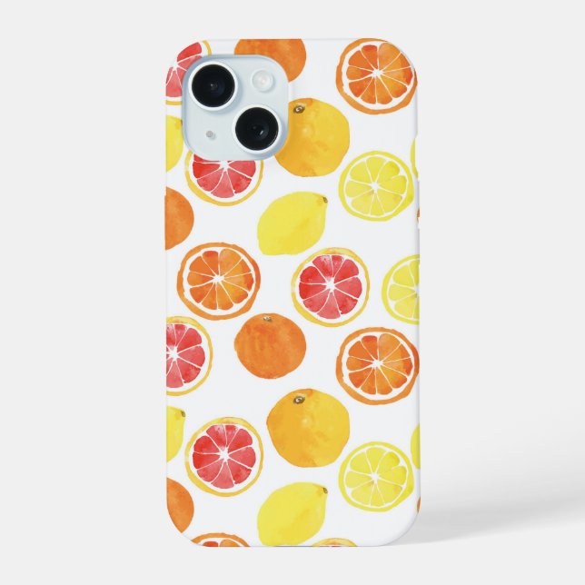 Aquarelle Motif de fruits d'agrumes (Verso)