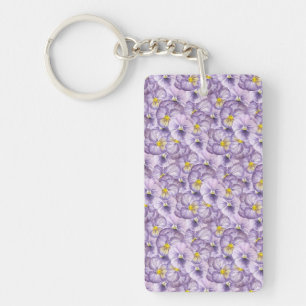 Aquarelle motif floral avec panneaux violets