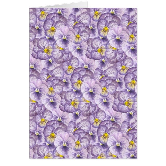 Aquarelle motif floral avec panneaux violets (Devant)