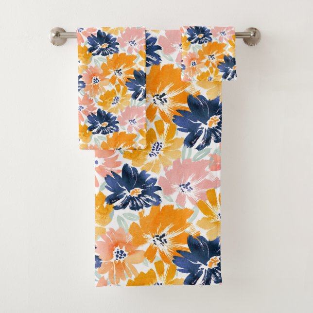Aquarelle Motif Floral Rétro (En situation)