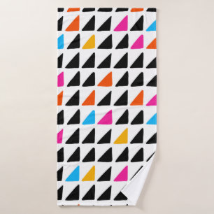 Aquarelle motif moderne avec triangles bleus. Mer