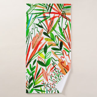 Aquarelle motif sans couture avec feuilles exotiqu