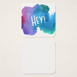 Aquarelle multicolore Artsy avec "Hey !" 