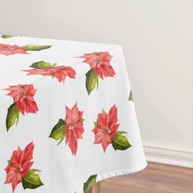 Aquarelle Nappe Fleurs de Noël (In Situ)