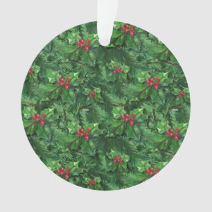 Aquarelle Noël Holly Berries