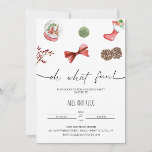 Aquarelle Noël Minimaliste Invitation festive