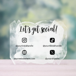 Aquarelle noire blanche, soyons sociables