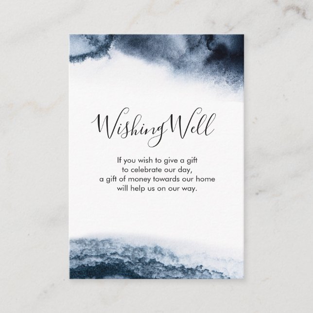 Aquarelle noire | Carte Wishing Well (Devant)