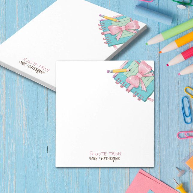 Aquarelle Note du Bloc-notes de l'enseignant (Créateur téléchargé)