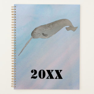 Aquarelle Océan Narwhal