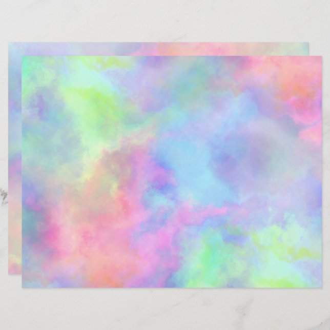 aquarelle opale : feuille de papier (Devant / Derrière)