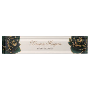 Aquarelle or   Plaque signalitique nom