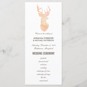 Aquarelle orange Antler épousant le programme