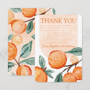 Aquarelle orange Carte de remerciements de la Suit
