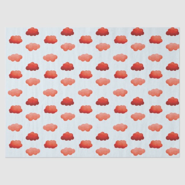 Aquarelle Orangenwolken Seidenpapier (Vorderseite)