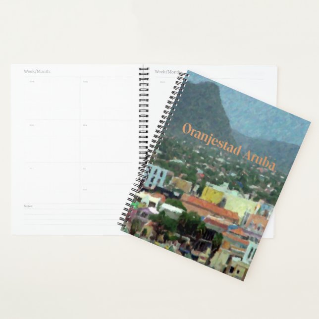 Aquarelle Oranjestad, Aruba (Devant avec enveloppe)