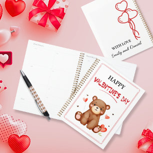 Aquarelle Ours Saint Valentin personnalisée