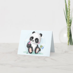 Aquarelle Panda Merci Ours