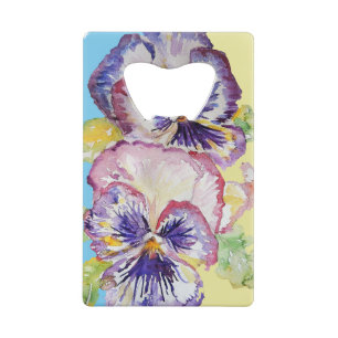 Aquarelle Pansy Motif sur rose et jaune pâle