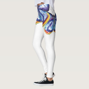 Aquarelle papillon magique Leggings d'art, M