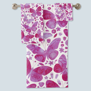 Aquarelle papillon rose