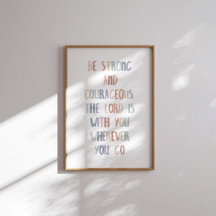 Aquarelle pastel être forte et affiche courageuse