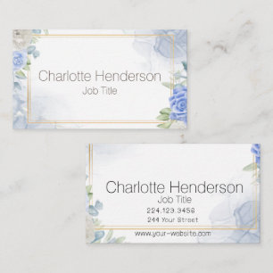 Aquarelle Pastel Floral Carte de visite
