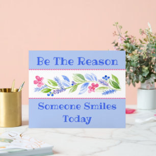 Aquarelle Pastel Floral SOIS LA RAISON SOURIRE