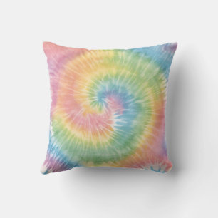 Aquarelle Pastel Rainbow Tie Dye Jeu Oreiller