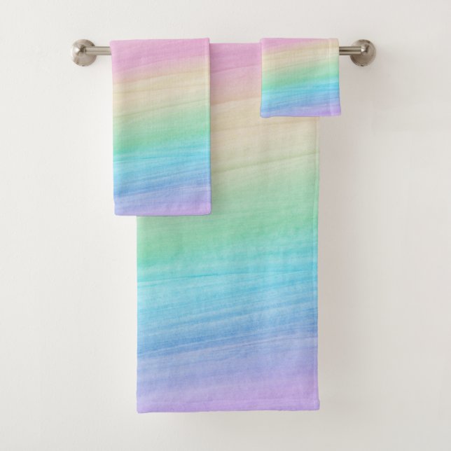 Aquarelle Pastel Unicorn Arc-en-ciel #2 (En situation)