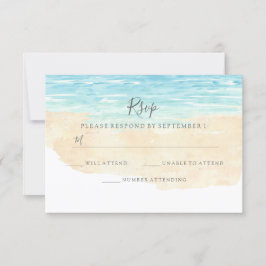 Aquarelle Peinte à la main Beach Wedding RSVP