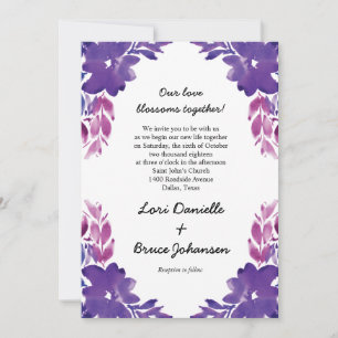 Aquarelle peinte à la main Faire-part de mariage