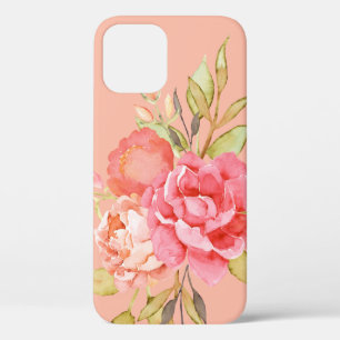 Aquarelle Peonies et Rose iPhone / coque ipad