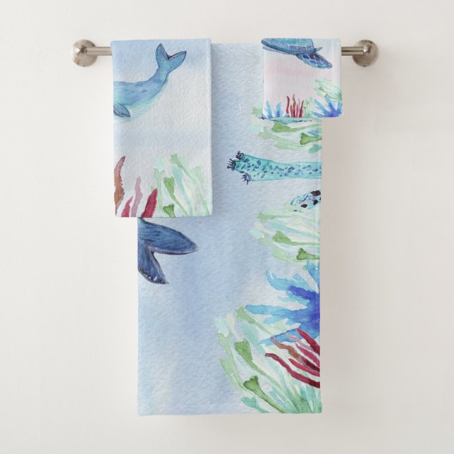 Aquarelle personnalisée Animal Océan (En situation)