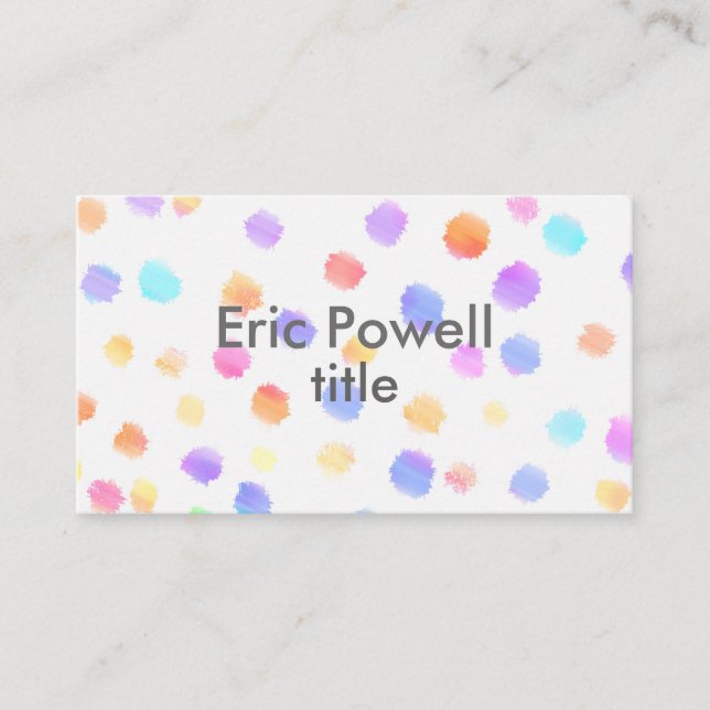 aquarelle personnalisée design moderne carte de vi (Devant)