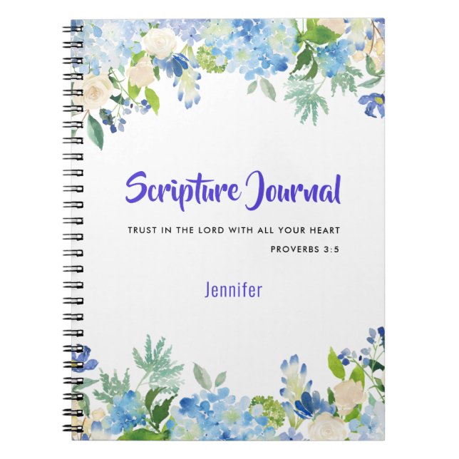 Aquarelle personnalisée Journal des écritures flor (Devant)