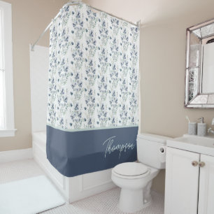Aquarelle personnalisée Rideau de douche florale