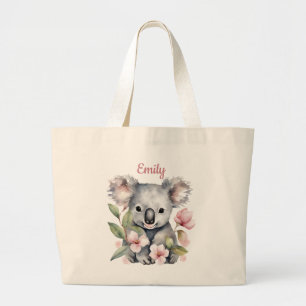 Aquarelle personnalisée Sac fourre-tout Ours Koala