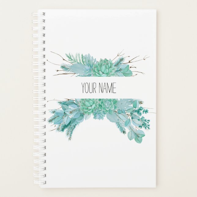 Aquarelle personnalisée Succulents (Devant)