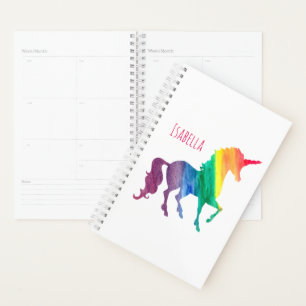 Aquarelle personnalisée Unicorn tendance Belle