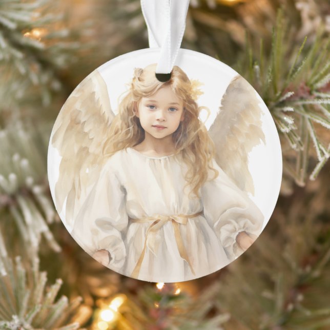 Aquarelle Petite fille Angel (Arbre)