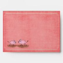 Aquarelle Piggies rose