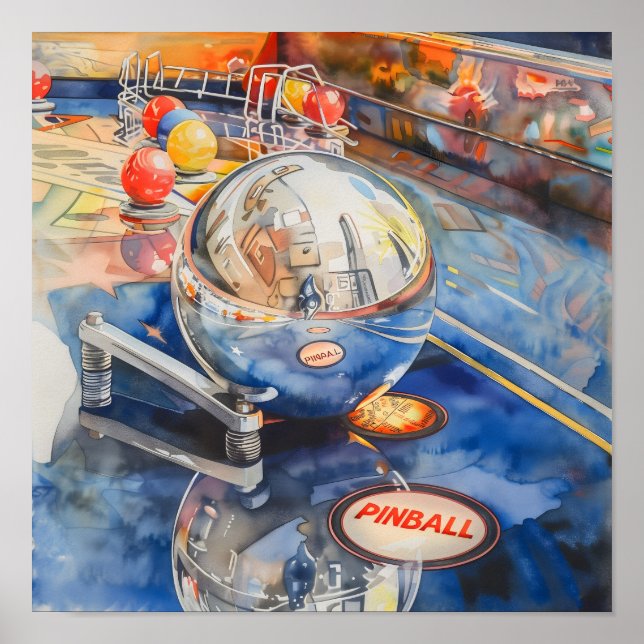 Aquarelle Pinball Playfield Poster 5 (Devant)